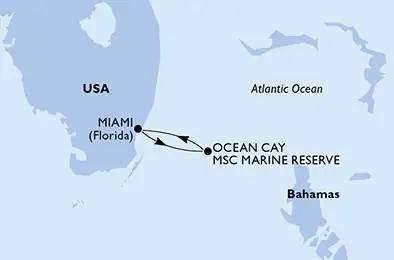Itinerariu Croaziera Caraibe & Bahamas - MSC Cruises - MSC Seaside - 3 nopti