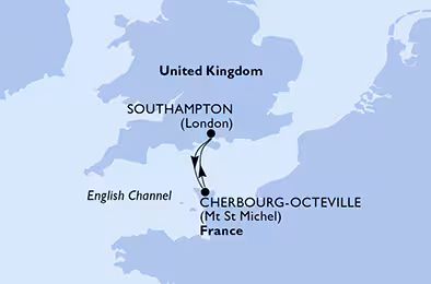Itinerariu Croaziera Vestul Europei - MSC Cruises - MSC Virtuosa - 2 nopti