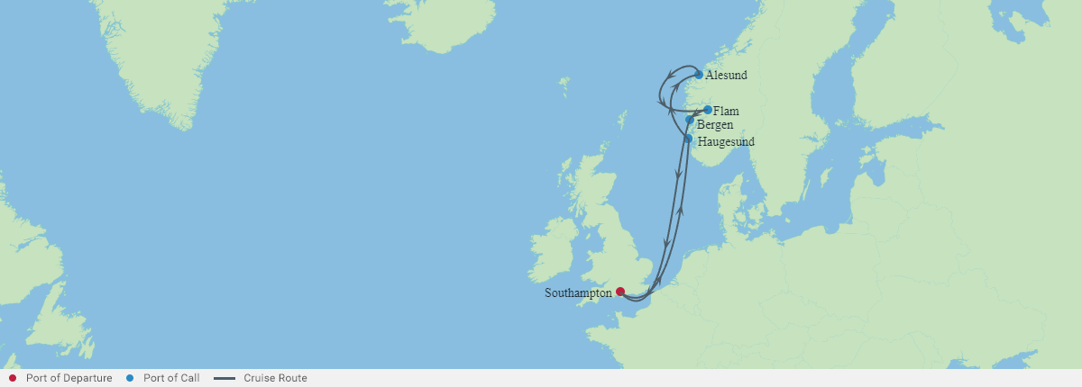 Itinerariu Croaziera Fiordurile Norvegiene - Celebrity Cruises - Celebrity Apex - 7 nopti
