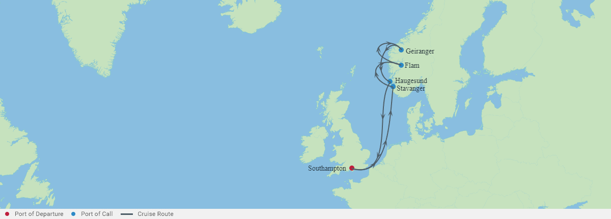 Itinerariu Croaziera Fiordurile Norvegiene - Celebrity Cruises - Celebrity Apex - 7 nopti