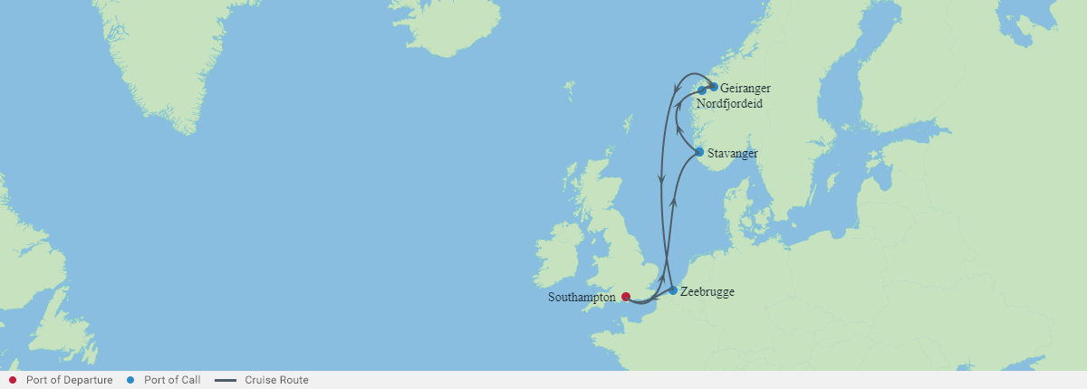 Itinerariu Croaziera Fiordurile Norvegiene - Celebrity Cruises - Celebrity Apex - 7 nopti
