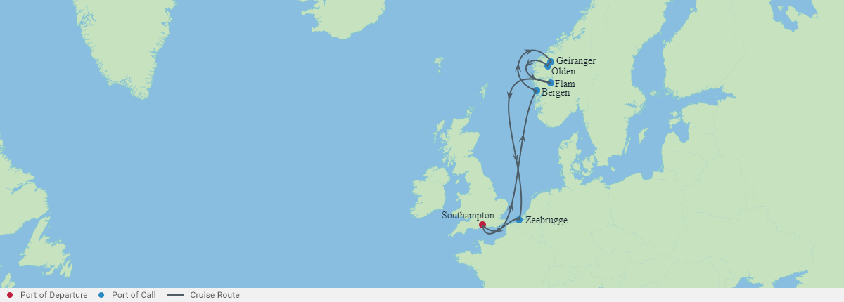 Itinerariu Croaziera Fiordurile Norvegiene - Celebrity Cruises - Celebrity Apex - 8 nopti