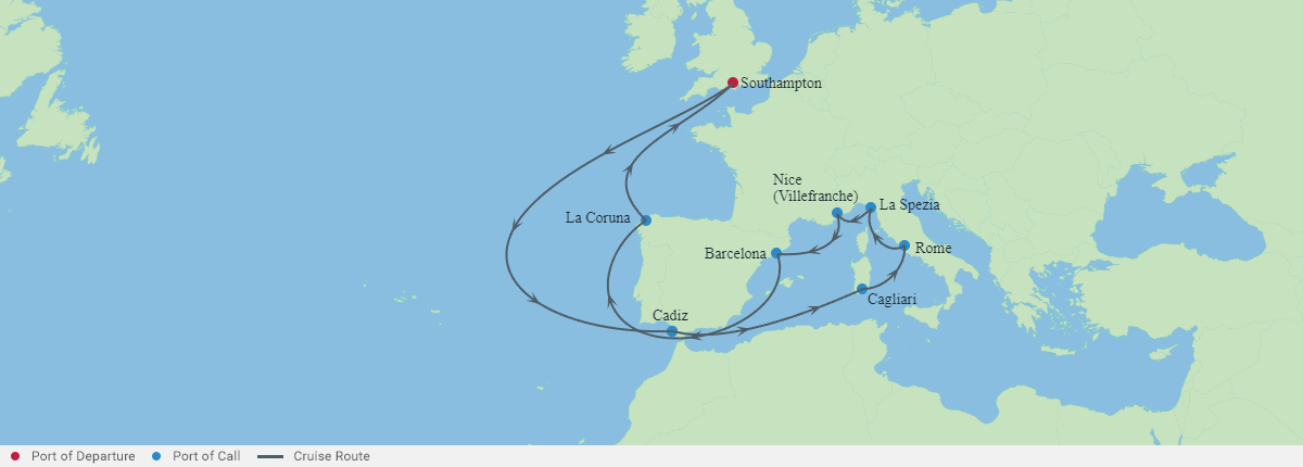Itinerariu Croaziera Mediterana de Vest & Oc.Atlantic - Celebrity Cruises - Celebrity Apex - 14 nopti