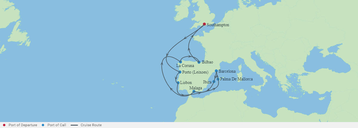 Itinerariu Croaziera Mediterana de Vest & Oc.Atlantic - Celebrity Cruises - Celebrity Apex - 14 nopti