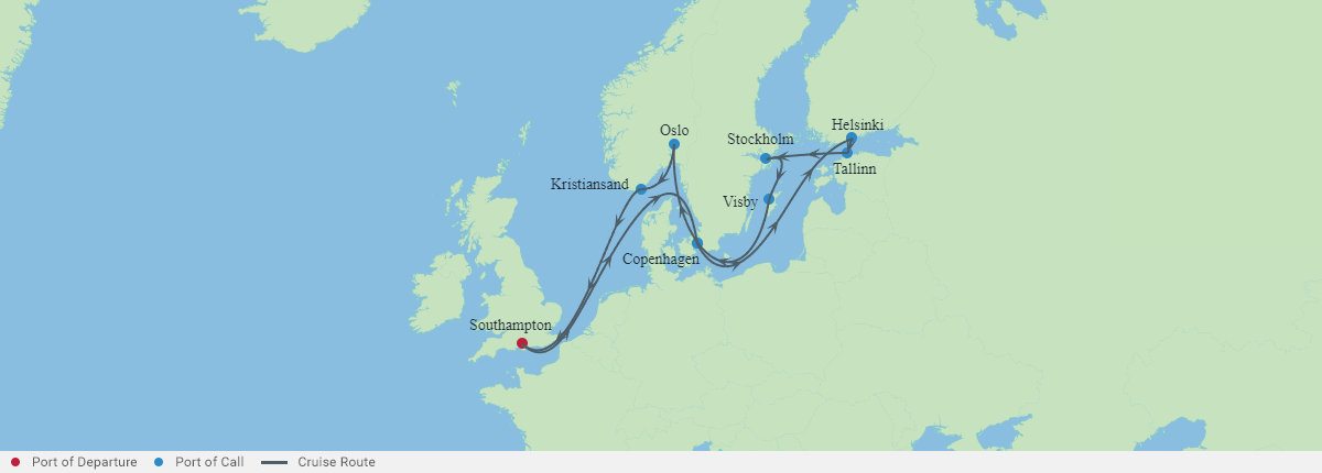 Itinerariu Croaziera Tarile nordice - Celebrity Cruises - Celebrity Apex - 13 nopti