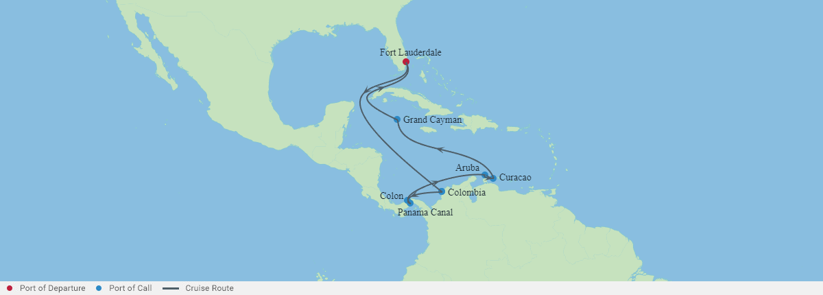 Itinerariu Croaziera Canalul Panama & Sudul Caraibelor - Celebrity Cruises - Celebrity Ascent - 11 nopti