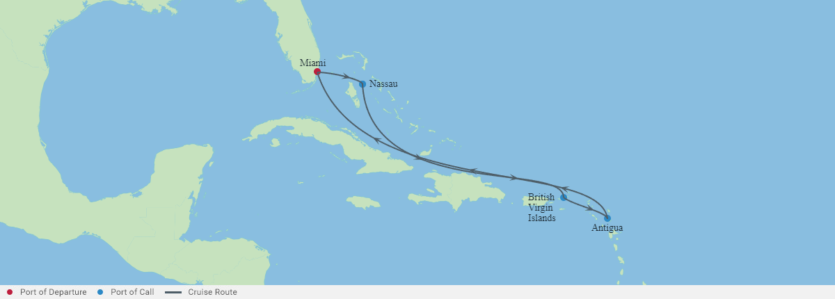 Itinerariu Croaziera Caraibe & Bahamas - Celebrity Cruises - Celebrity Beyond - 7 nopti