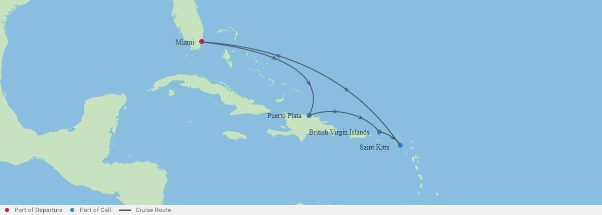 Itinerariu Croaziera Caraibe - Celebrity Cruises - Celebrity Beyond - 7 nopti