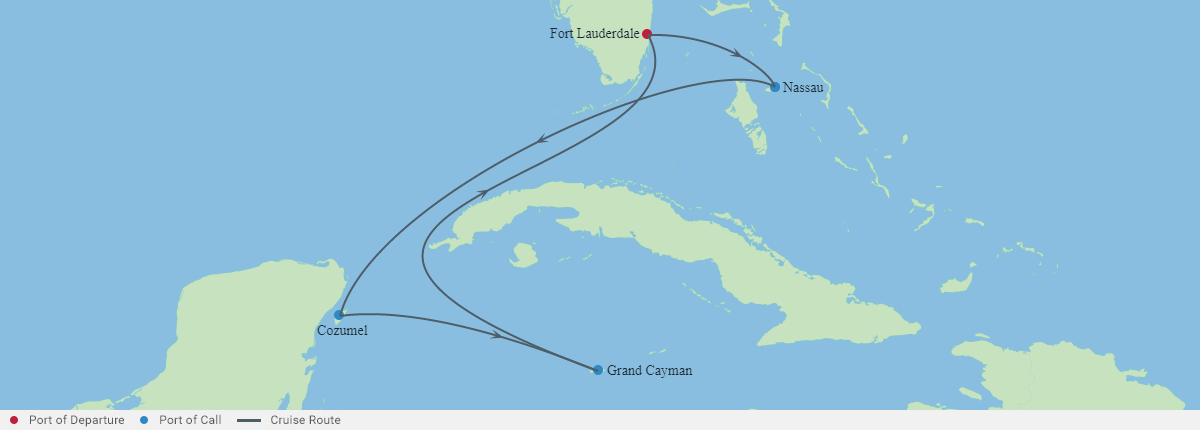 Itinerariu Croaziera Revelion in Caraibe & Bahamas - Celebrity Cruises - Celebrity Beyond - 7 nopti