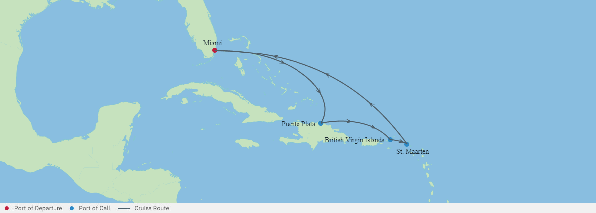 Itinerariu Croaziera Caraibe - Celebrity Cruises - Celebrity Beyond - 7 nopti