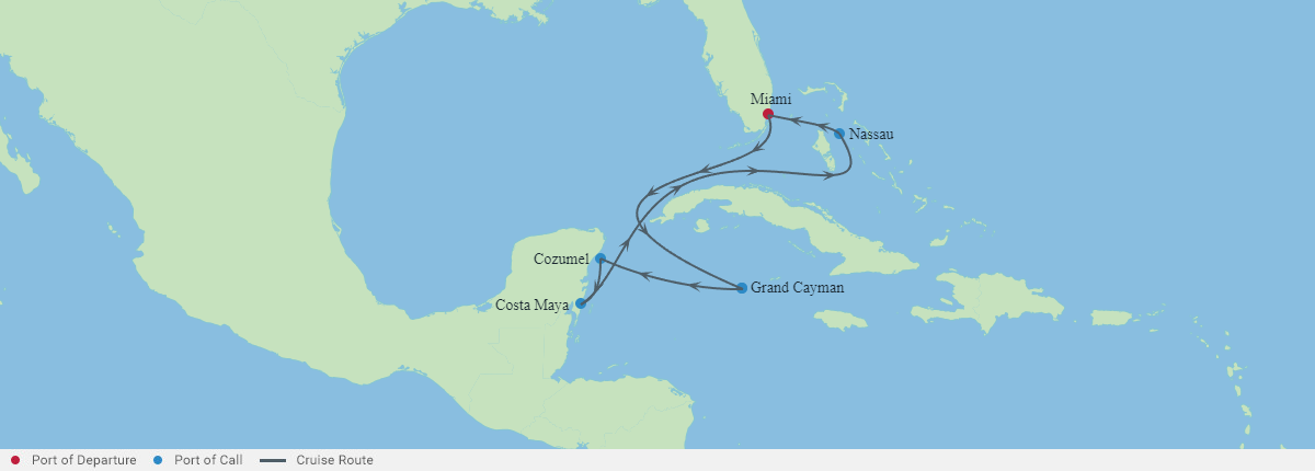 Itinerariu Croaziera Caraibe & Bahamas - Celebrity Cruises - Celebrity Beyond - 7 nopti