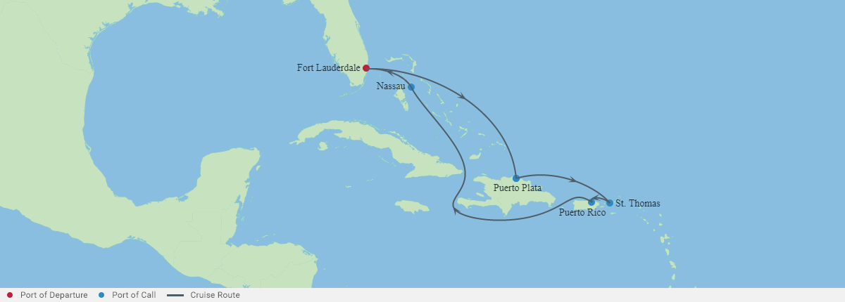 Itinerariu Croaziera Caraibe & Bahamas - Celebrity Cruises - Celebrity Beyond - 7 nopti