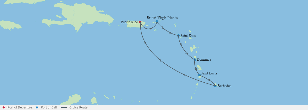 Itinerariu Croaziera Sudul Caraibelor - Celebrity Cruises - Celebrity Constellation - 7 nopti