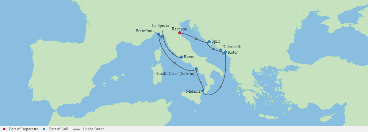 Itinerariu Croaziera Mediterana de Vest & Marea Adriatica - Celebrity Cruises - Celebrity Constellation - 10 nopti
