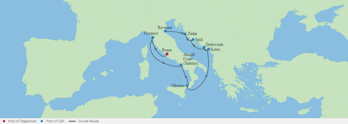 Itinerariu Croaziera Mediterana de Vest & Marea Adriatica - Celebrity Cruises - Celebrity Constellation - 11 nopti