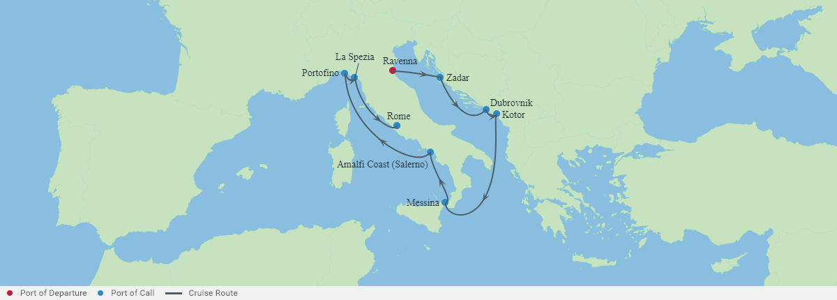 Itinerariu Croaziera Marea Adriatica & Mediterana de Vest - Celebrity Cruises - Celebrity Constellation - 10 nopti