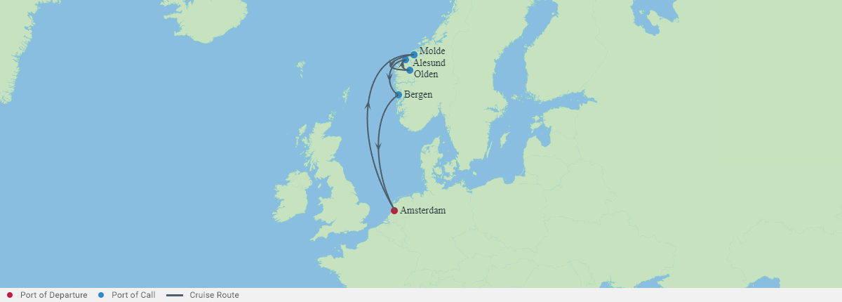Itinerariu Croaziera Fiordurile Norvegiene - Celebrity Cruises - Celebrity Eclipse - 7 nopti