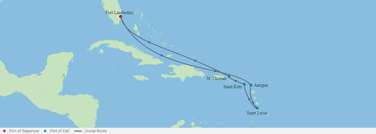 Itinerariu Croaziera Caraibe - Celebrity Cruises - Celebrity Eclipse - 9 nopti