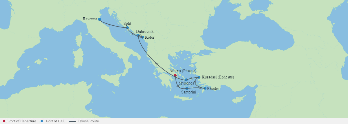 Itinerariu Croaziera Insulele Grecesti & Marea Adriatica - Celebrity Cruises - Celebrity Eclipse - 10 nopti