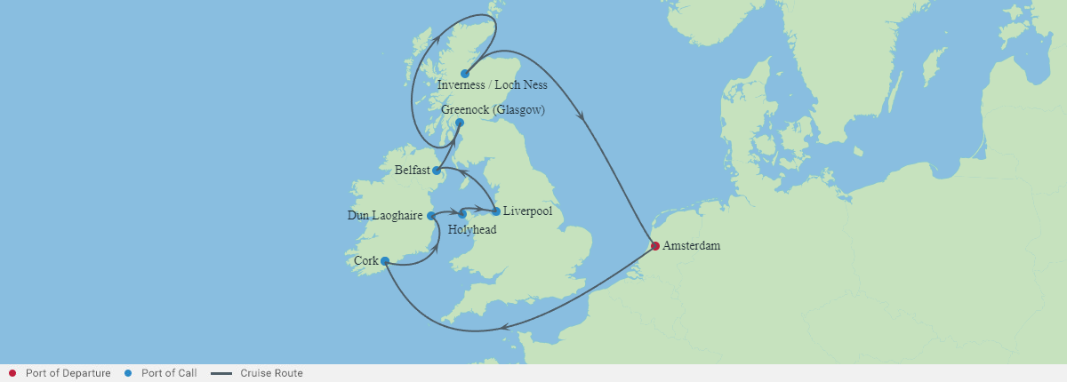Itinerariu Croaziera Insulele Britanice - Celebrity Cruises - Celebrity Eclipse - 12 nopti