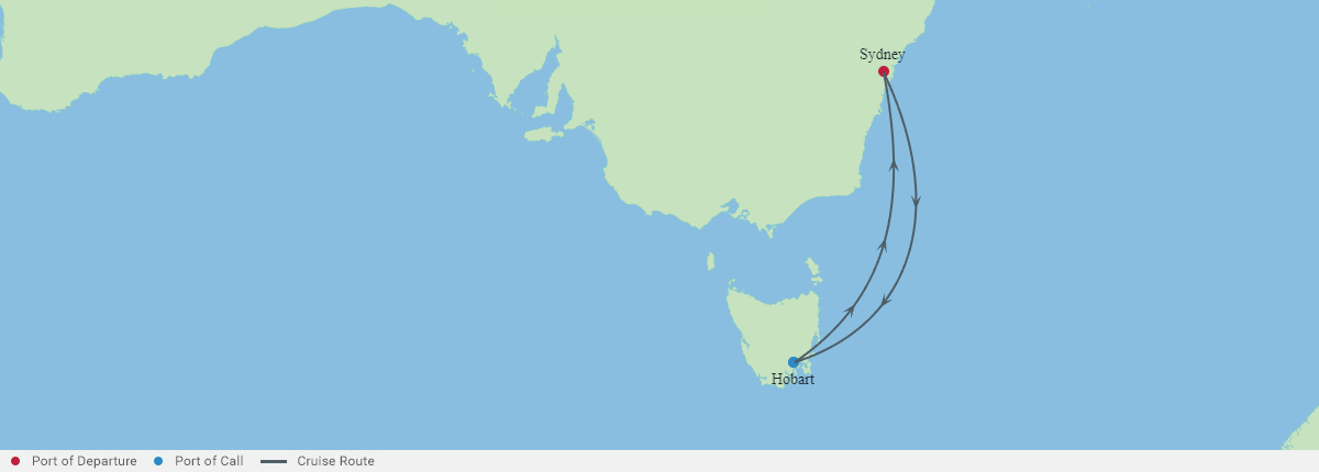 Itinerariu Croaziera Tasmania - Celebrity Cruises - Celebrity Edge - 4 nopti