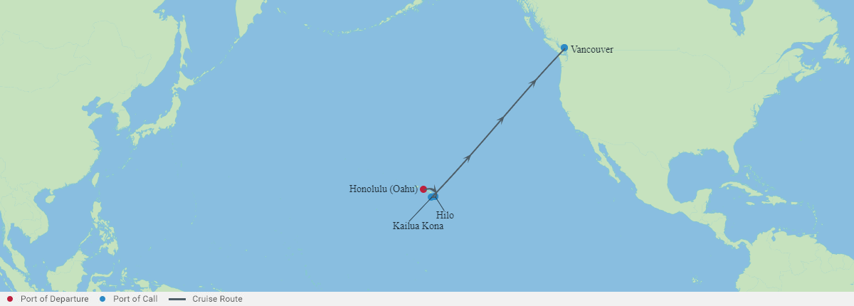 Itinerariu Croaziera Hawaii  - Celebrity Cruises - Celebrity Edge - 8 nopti