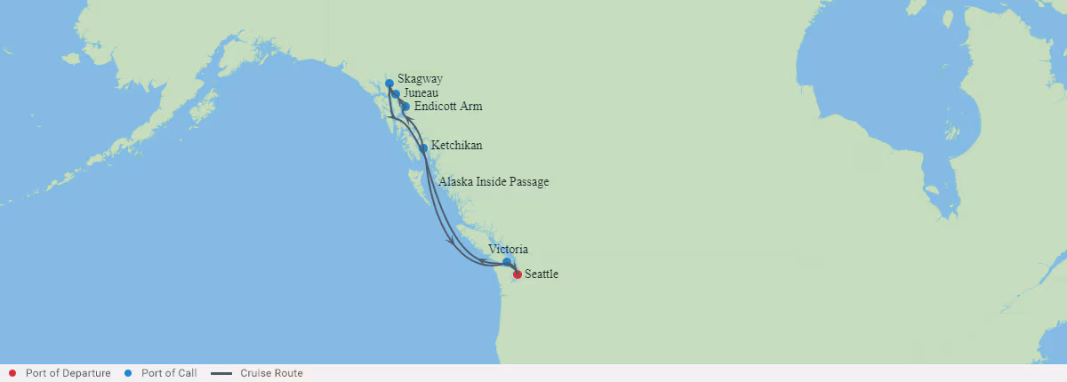 Itinerariu Croaziera Alaska - Celebrity Cruises - Celebrity Edge - 7 nopti