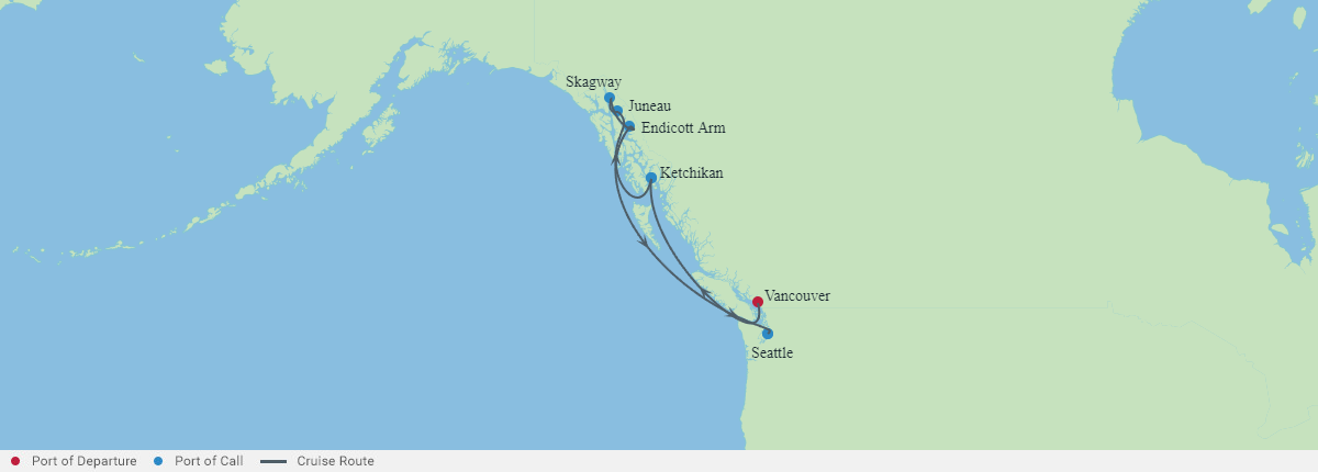 Itinerariu Croaziera Alaska - Celebrity Cruises - Celebrity Edge - 7 nopti