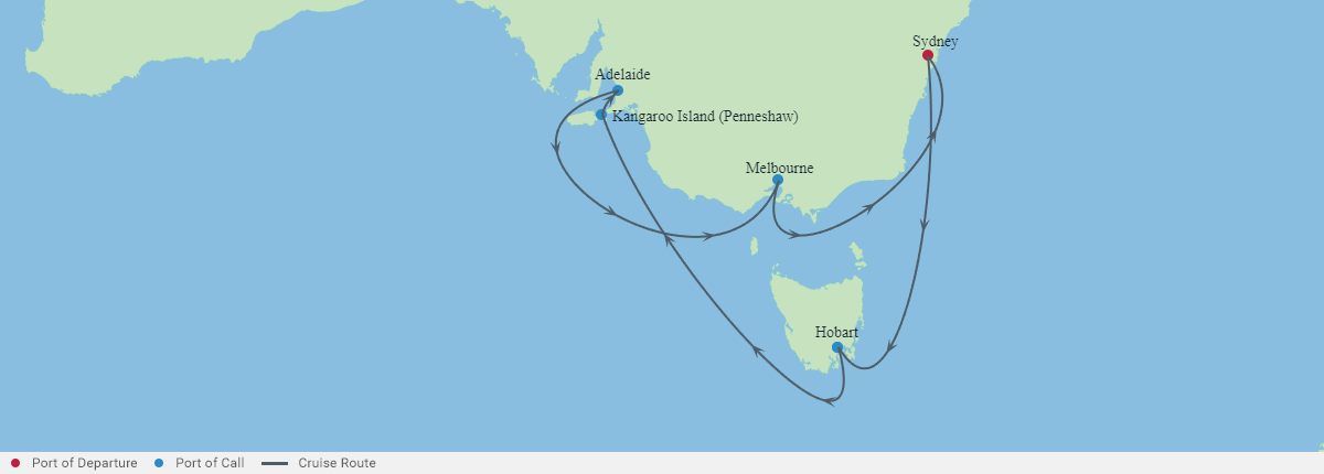 Itinerariu Croaziera Australia - Celebrity Cruises - Celebrity Edge - 9 nopti
