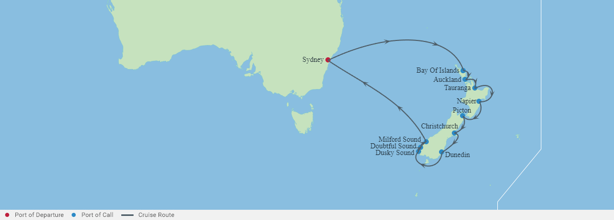 Itinerariu Croaziera Australia & Noua Zeelanda - Celebrity Cruises - Celebrity Edge - 13 nopti