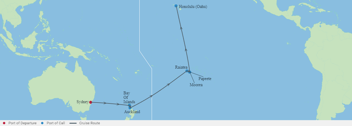 Itinerariu Croaziera Australia, Noua Zeelanda & Pacificul de Sud - Celebrity Cruises - Celebrity Edge - 18 nopti
