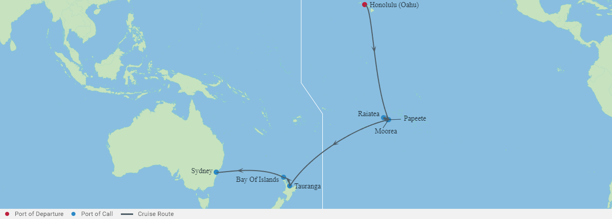 Itinerariu Croaziera Australia, Noua Zeelanda & Pacificul de Sud - Celebrity Cruises - Celebrity Edge - 18 nopti