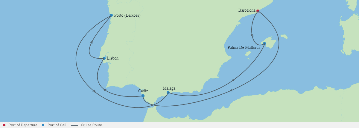 Itinerariu Croaziera Mediterana de Vest & Oc.Atlantic - Celebrity Cruises - Celebrity Equinox - 9 nopti
