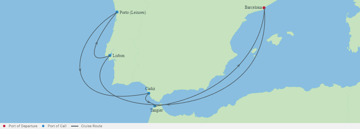 Itinerariu Croaziera Mediterana de Vest & Oc.Atlantic - Celebrity Cruises - Celebrity Equinox - 9 nopti