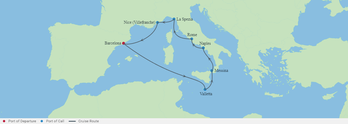 Itinerariu Croaziera Mediterana de Vest - Celebrity Cruises - Celebrity Equinox - 10 nopti