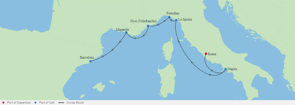 Itinerariu Croaziera Mediterana de Vest - Celebrity Cruises - Celebrity Equinox - 9 nopti