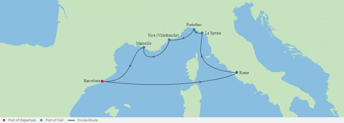 Itinerariu Croaziera Mediterana de Vest - Celebrity Cruises - Celebrity Equinox - 9 nopti