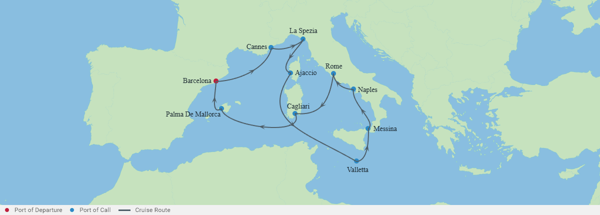Itinerariu Croaziera Mediterana de Vest - Celebrity Cruises - Celebrity Equinox - 12 nopti