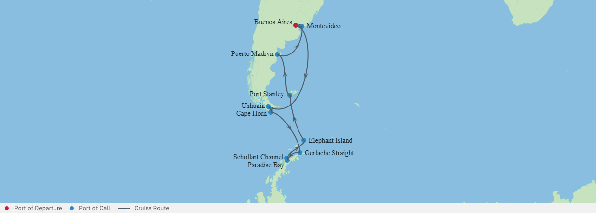 Itinerariu Croaziera Antarctica - Celebrity Cruises - Celebrity Equinox - 14 nopti