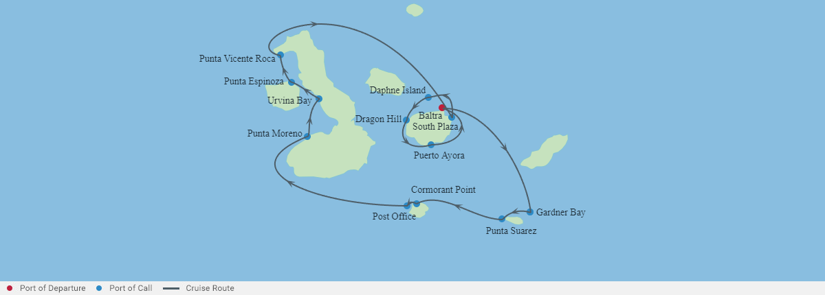 Itinerariu Croaziera Revelion in Galapagos - Celebrity Cruises - Celebrity Flora - 7 nopti