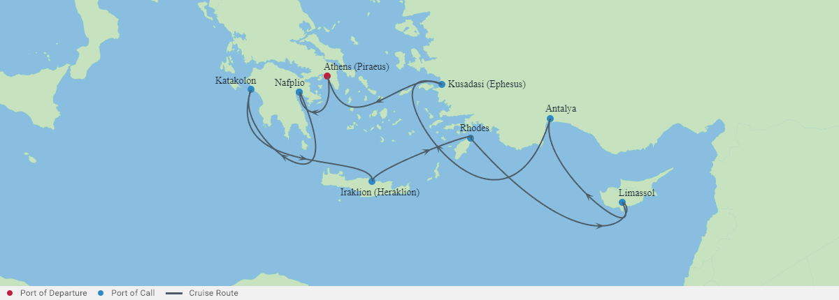 Itinerariu Croaziera Insulele Grecesti - Celebrity Cruises - Celebrity Infinity - 11 nopti
