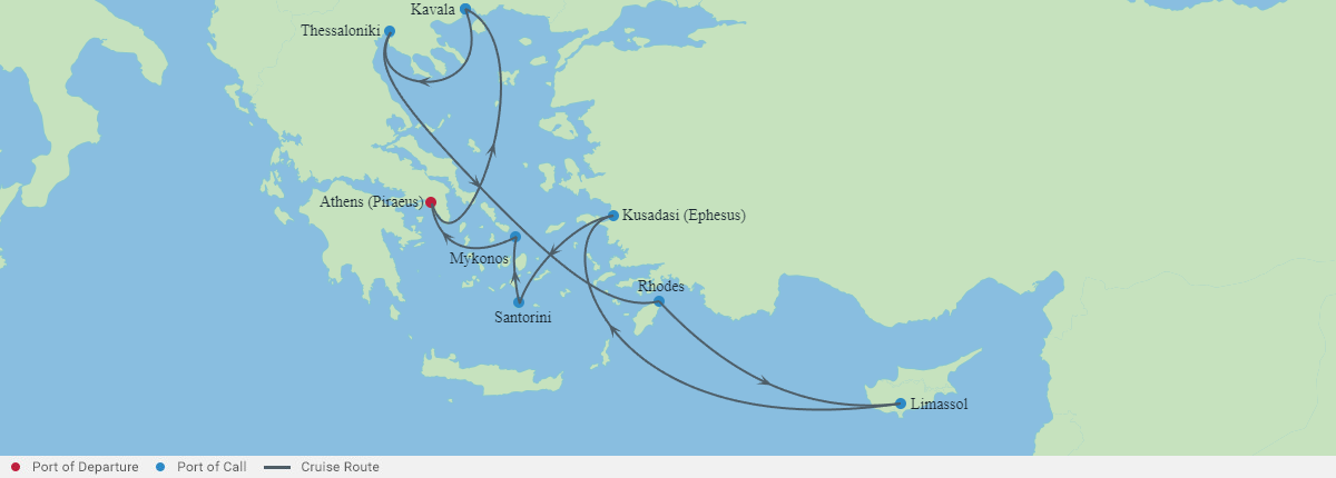 Itinerariu Croaziera Mediterana de Est - Celebrity Cruises - Celebrity Infinity - 10 nopti