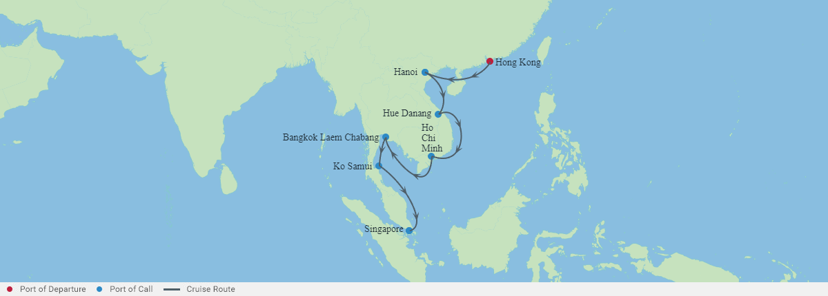Itinerariu Croaziera Asia - Celebrity Cruises - Celebrity Millennium - 14 nopti