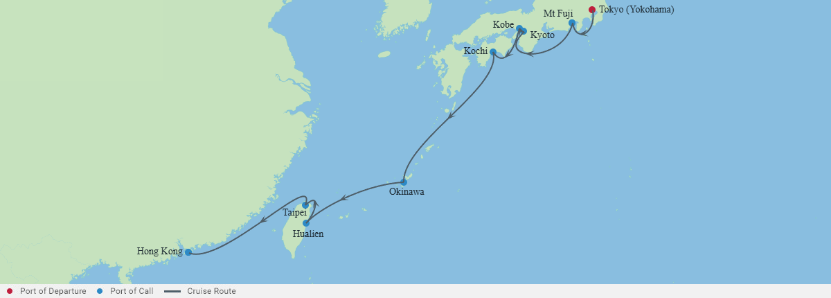 Itinerariu Croaziera Asia - Celebrity Cruises - Celebrity Millennium - 14 nopti