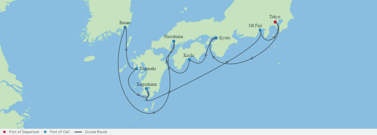 Itinerariu Croaziera Japonia - Celebrity Cruises - Celebrity Millennium - 12 nopti