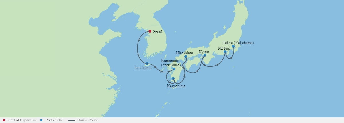 Itinerariu Croaziera Japonia - Celebrity Cruises - Celebrity Millennium - 12 nopti