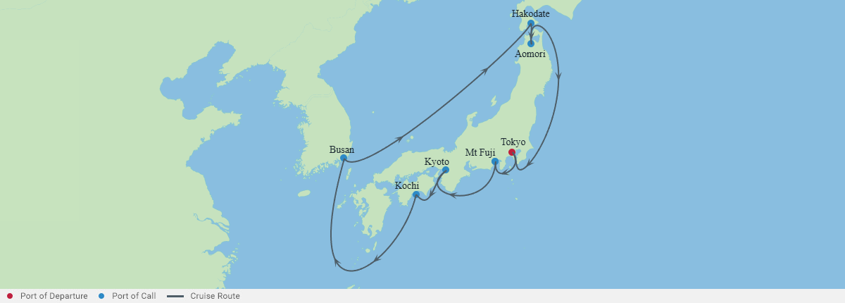 Itinerariu Croaziera Japonia - Celebrity Cruises - Celebrity Millennium - 12 nopti