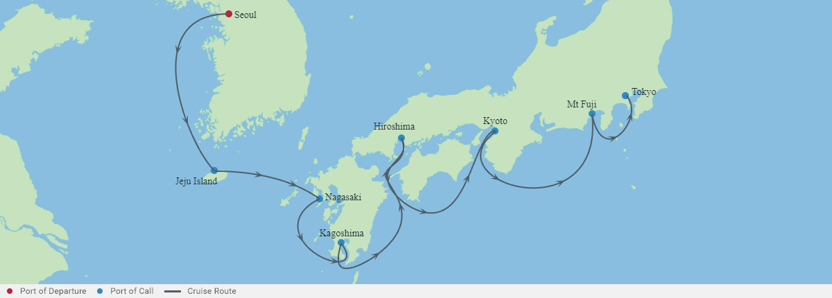 Itinerariu Croaziera Asia - Celebrity Cruises - Celebrity Millennium - 12 nopti