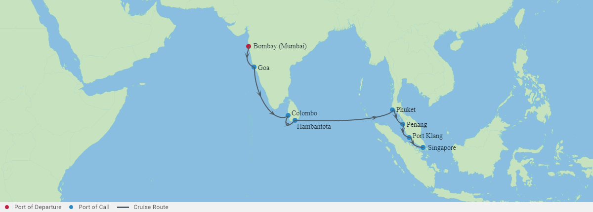 Itinerariu Croaziera Asia - Celebrity Cruises - Celebrity Millennium - 12 nopti