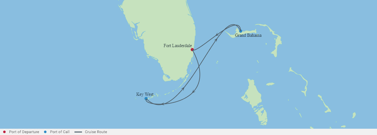 Itinerariu Croaziera Bahamas - Celebrity Cruises - Celebrity Reflection - 4 nopti